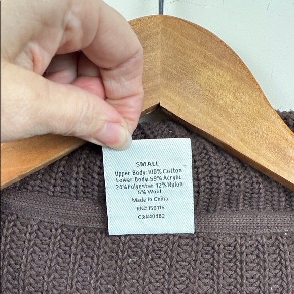 VARLEY Willard long sleeve sweater in coffee bean 1/2 zip small euc - Picture 7 of 14